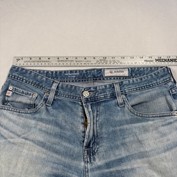 AG Adriano Goldschmied Jeans Mens 33R Light Blue The Matchbox Slim Straight 18Y - Picture 11 of 16